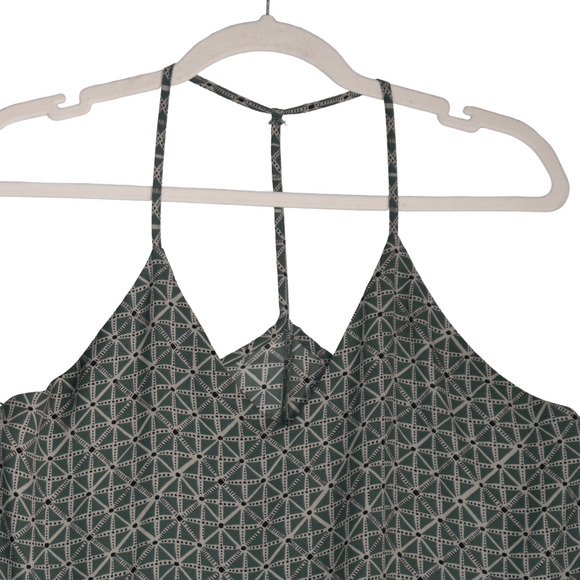 Wet Seal Green Tank Top Cami Womens M Boxy Cropped Spaghetti Strap Racerback - Picture 2 of 9